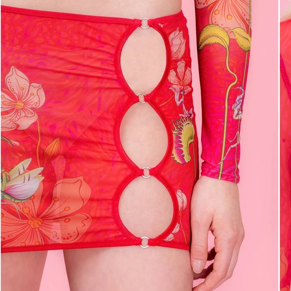 Burning Man/Festival Bandika Two piece Cutout Mesh Set - Picture 5 of 6